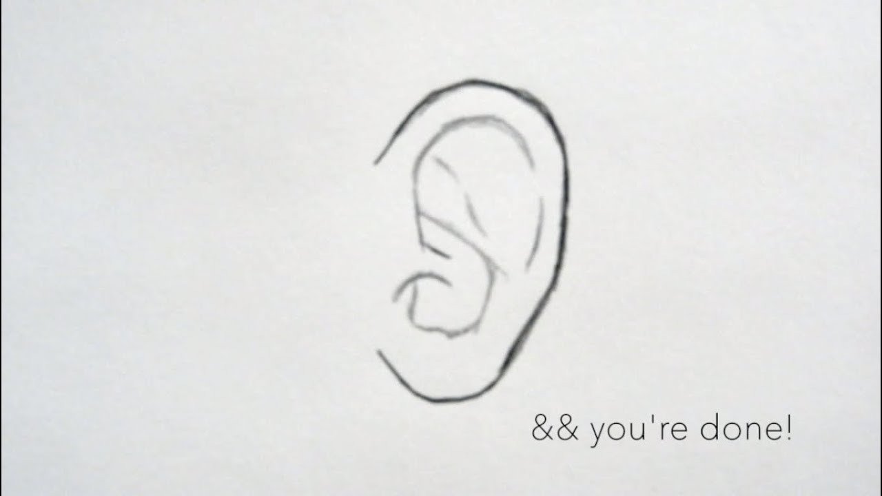 1280x720 How To Draw Ears - Cartoon Ear Drawing