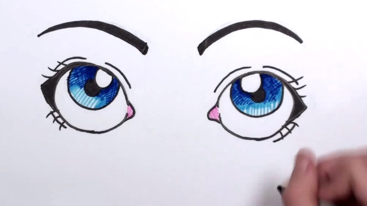 1280x720 How To Draw Cartoon Eyes Mlt - Cartoon Eyes Drawing