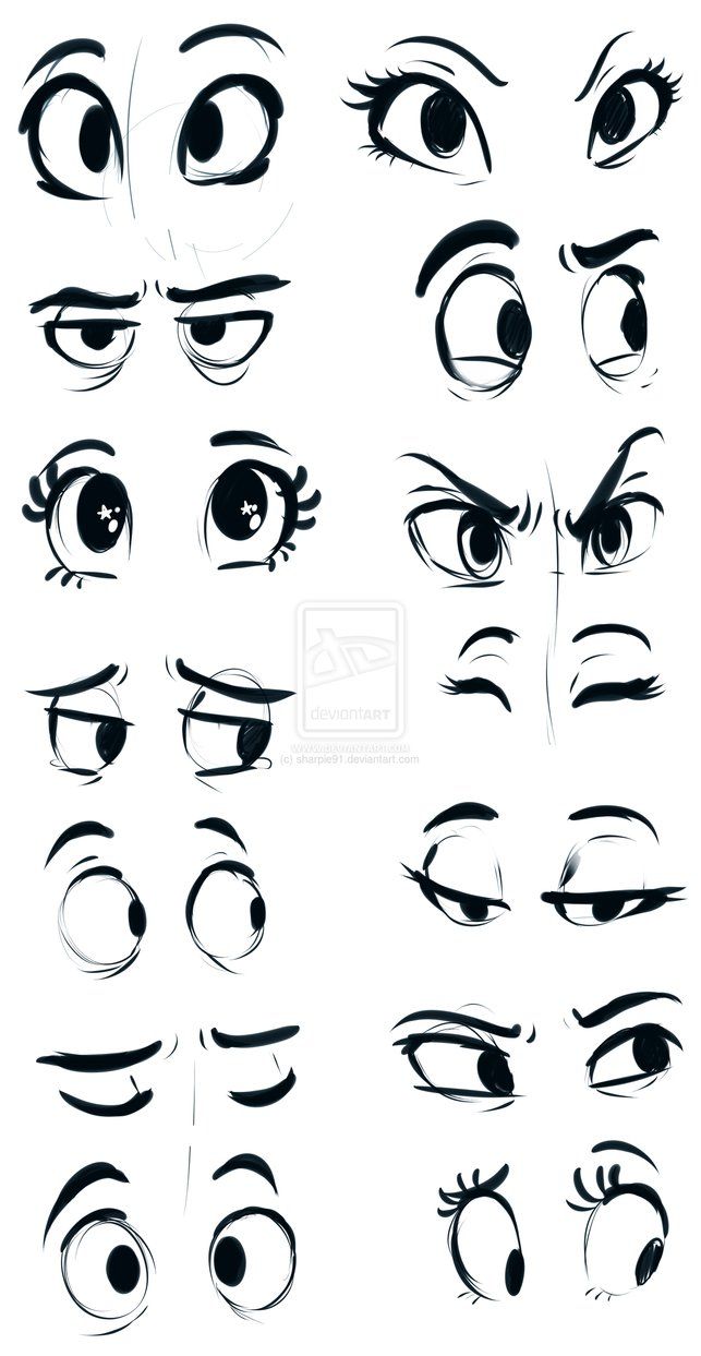643x1243 Ojos Dibujo - Cartoon Eyes Drawing