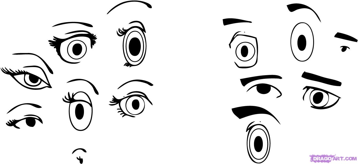 1467x672 Cartoon Eye Drawings - Cartoon Eyes Drawing
