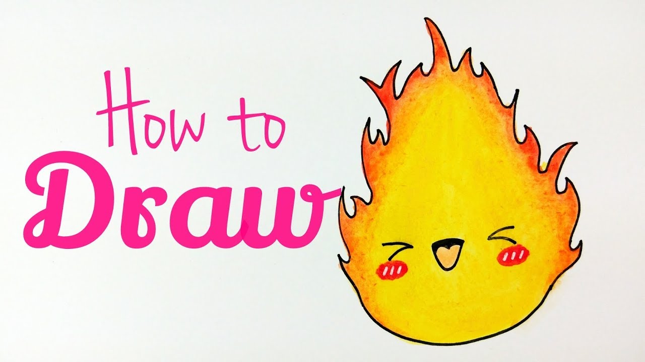 1280x720 How To Draw Fire Fire Drawing Tutorial For Beginner - Cartoon Fire Drawing