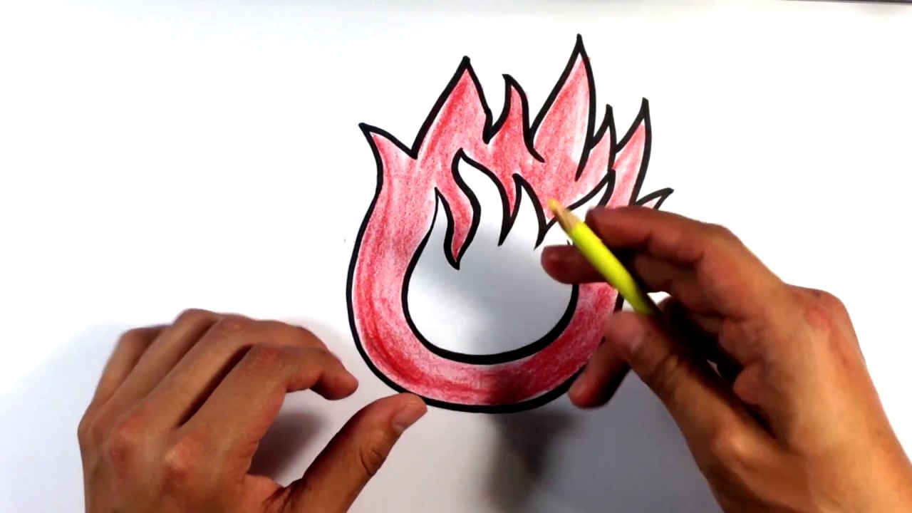 1280x720 How To Draw Fire - Cartoon Fire Drawing