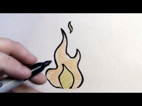 480x360 How To Draw Fire - Cartoon Fire Drawing
