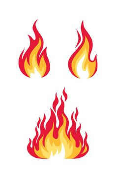 236x362 Cartoon Fire Flames - Cartoon Fire Drawing