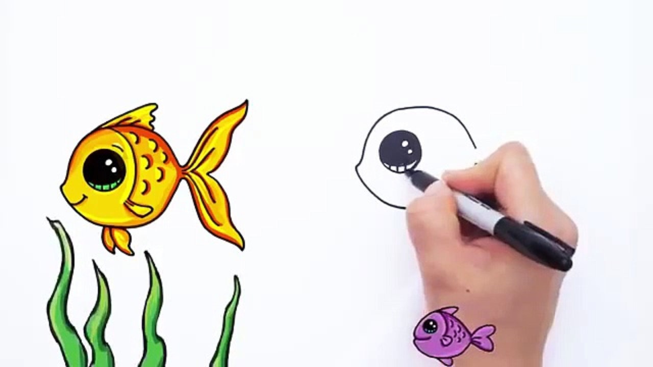 1280x720 Easy Fish Drawings - Cartoon Fish Drawing