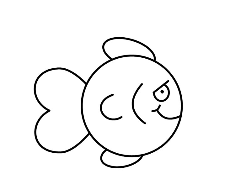 717x622 How To Draw Cartoons Fish - Cartoon Fish Drawing