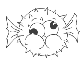 339x251 How To Draw A Cartoon Blowfish - Cartoon Fish Drawing