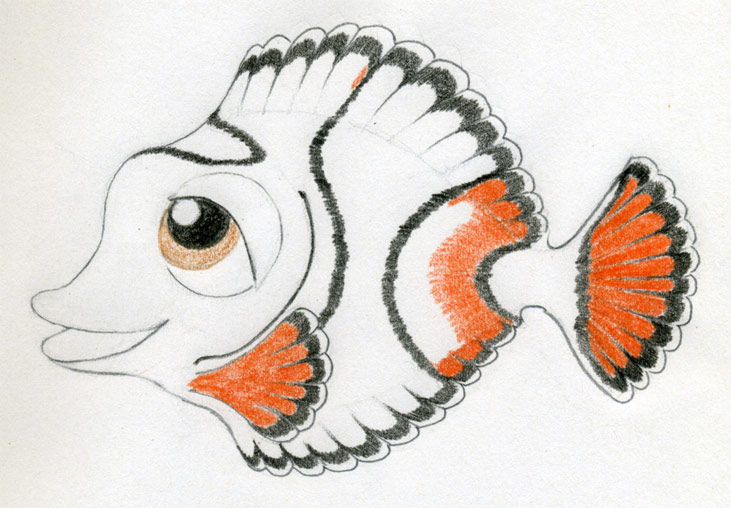 731x508 Original Cartoon Fish Drawing - Cartoon Fish Drawing
