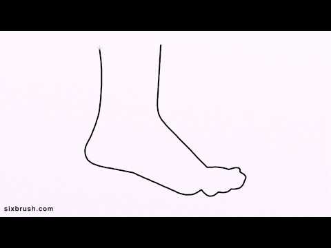 480x360 c how to draw cartoon foot step - Cartoon Foot Drawing