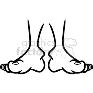 300x300 Cartoon Feet Outline Vector Art Clipart Royalty Free Clipart - Cartoon Foot Drawing