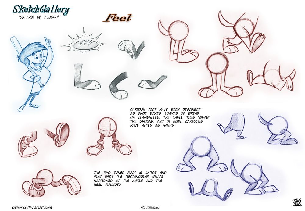 1000x692 How To Draw Feet Cartoon - Cartoon Foot Drawing