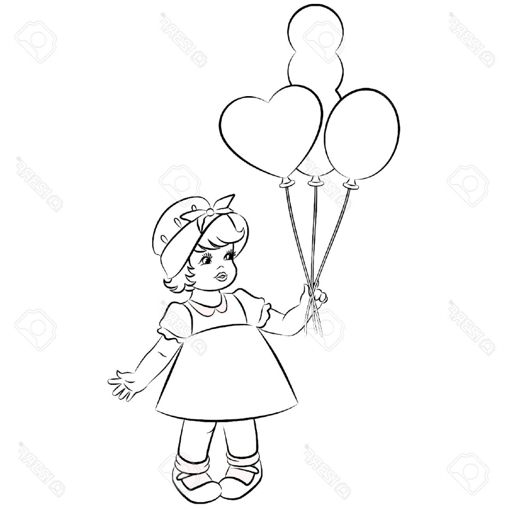 1024x1024 Cartoon Drawings Of Girls - Cartoon Girl Drawing