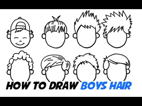 480x360 How To Draw Boys Hair In Different Cartoon Styles - Cartoon Hair Drawing