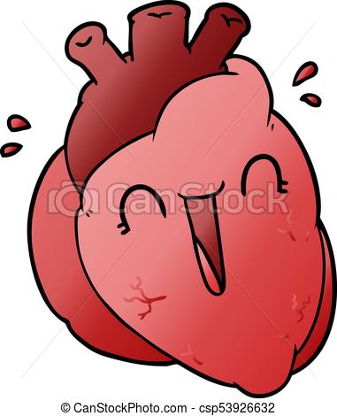 381x470 Cartoon Heart Laughing - Cartoon Heart Drawing