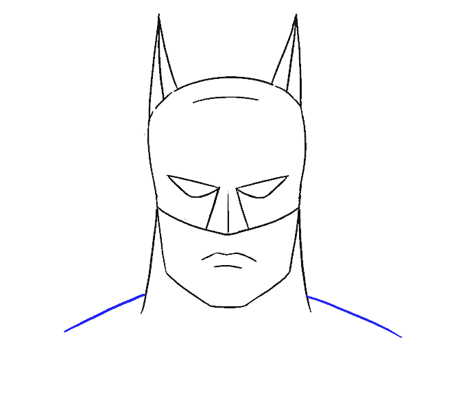 678x600 How To Draw Batman's Head Easy Drawing Guides - Cartoon Hero Drawing