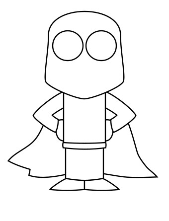 340x445 Superhero Drawing - Cartoon Hero Drawing