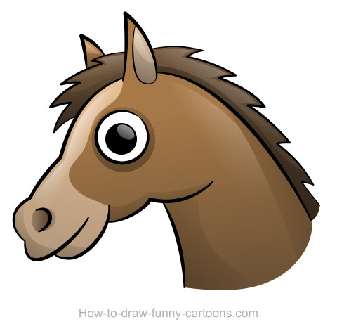 480x478 Horse Head Drawing - Cartoon Horse Drawing