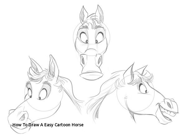 600x450 How To Draw A Easy Cartoon Horse I Want To Try Drawing This Looks - Cartoon Horse Drawing