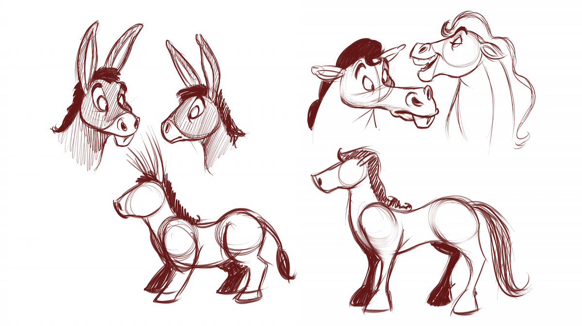 1200x673 How To Draw Cartoon Animals - Cartoon Horse Drawing