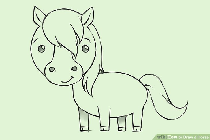 728x485 Ways To Draw A Horse - Cartoon Horse Drawing