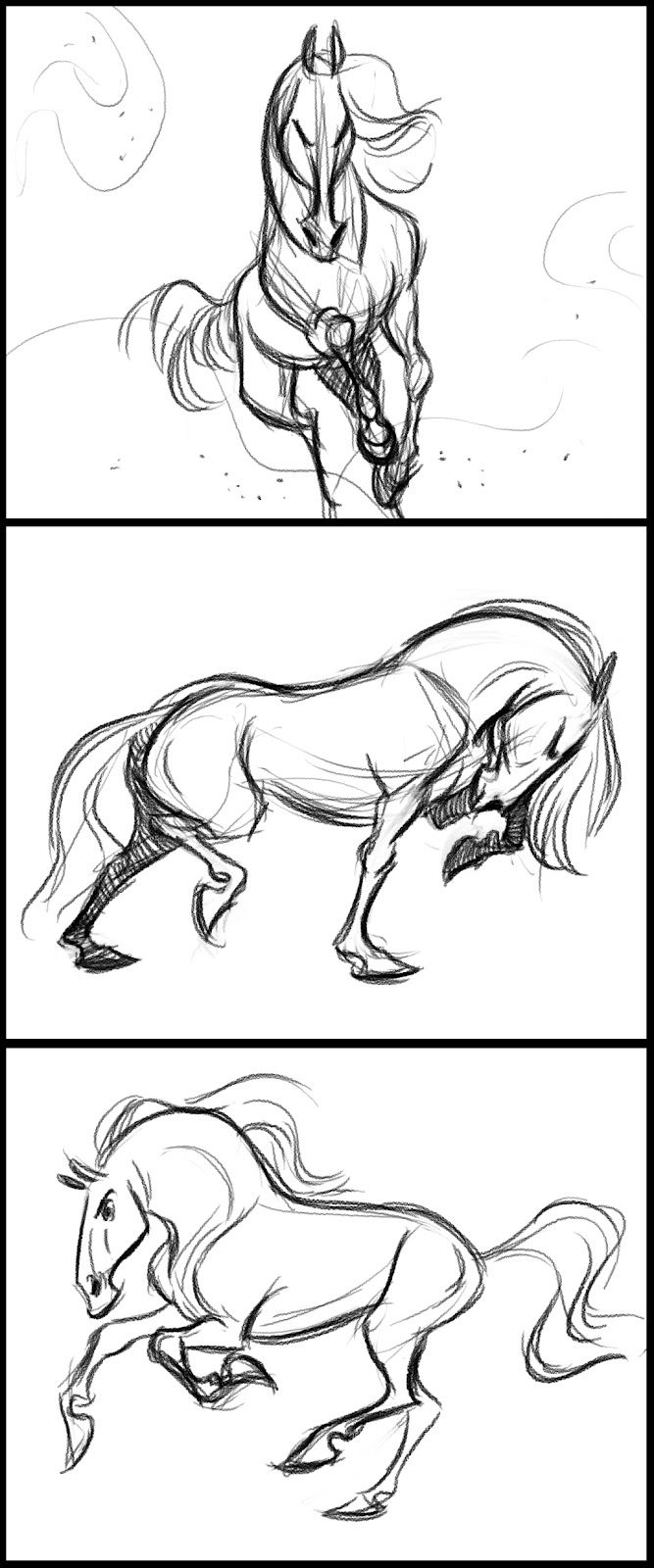 667x1600 Cartoon Drawings Horses Image Group - Cartoon Horse Drawing