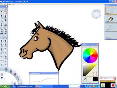 480x360 How To Draw A Cartoon Horse With A Bridle - Cartoon Horse Head Drawing