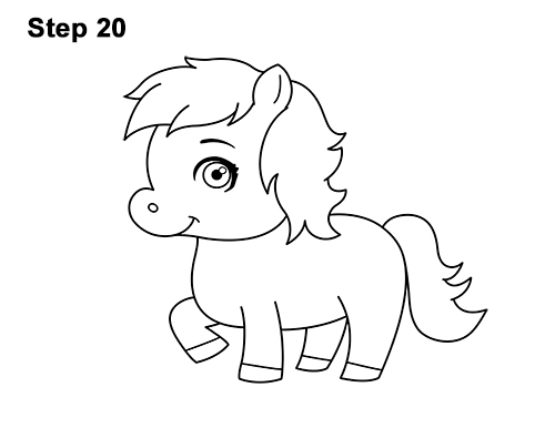 500x386 How To Draw A Horse Pony - Cartoon Horse Head Drawing