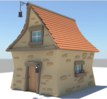 373x347 Drawing A Cartoon House - Cartoon House Drawing