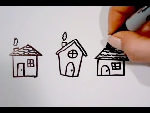 480x360 How To Draw Cartoon Houses - Cartoon House Drawing