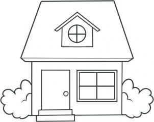 302x240 How To Draw A House For Kids Step Kuvataide Sekalaiset - Cartoon House Drawing