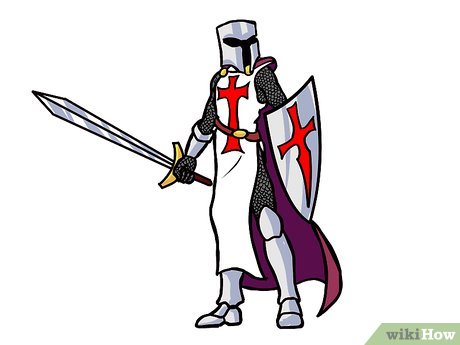 460x345 How To Draw A Knight - Cartoon Knight Drawing