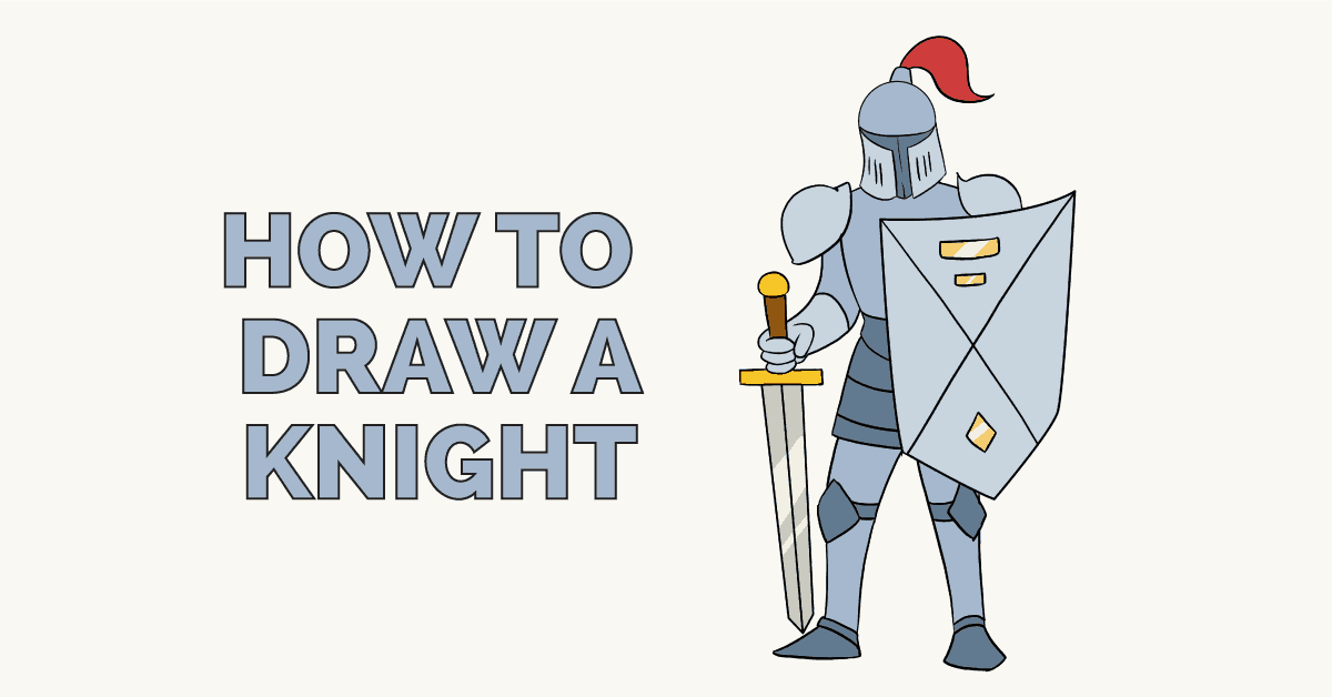1200x628 How To Draw A Knight - Cartoon Knight Drawing