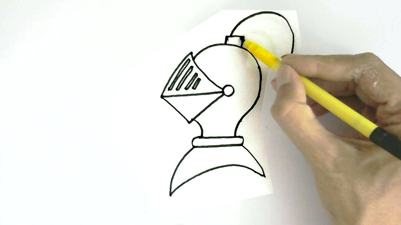 1280x720 How To Draw Knight In Easy Steps For Children, Kids, Beginners - Cartoon Knight Drawing