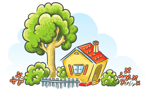 500x304 Cartoon Landscape Hand Drawn Vectors Free Download - Cartoon Landscape Drawing