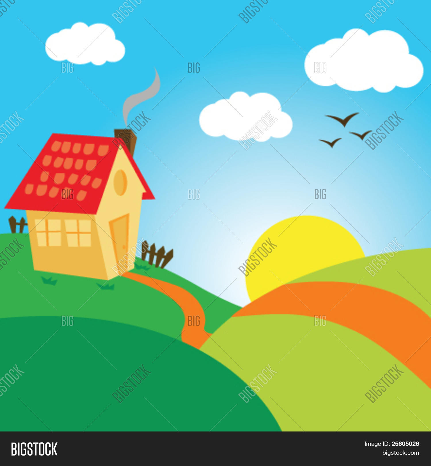 1500x1620 cartoon landscape drawing cartoon drawing village landscape vector - Cartoon Landscape Drawing