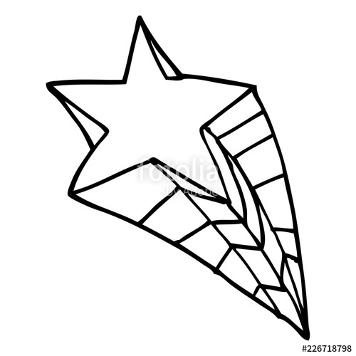 500x500 Line Drawing Cartoon Shooting Star Stock Image And Royalty Free - Cartoon Line Drawing