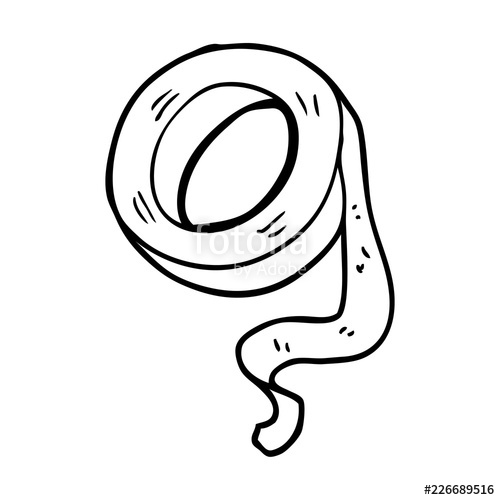 500x500 line drawing cartoon sticky tape stock image and royalty free - Cartoon Line Drawing