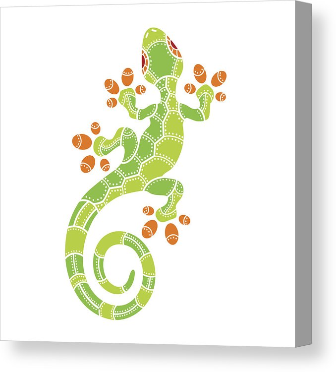 678x750 Decorative Isolated Cartoon Lizard Canvas Print Canvas Art - Cartoon Lizard Drawing