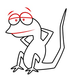 250x277 Drawing A Cartoon Lizard - Cartoon Lizard Drawing