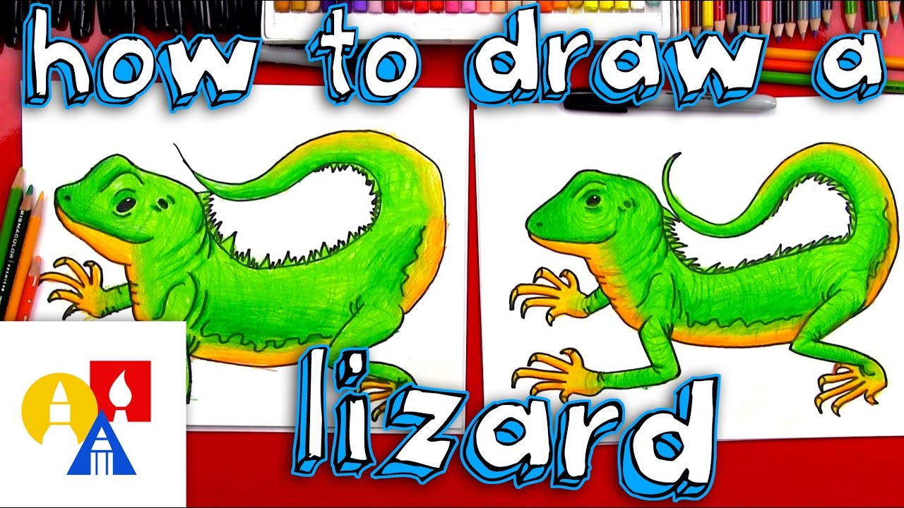 1280x720 How To Draw A Realistic Lizard - Cartoon Lizard Drawing