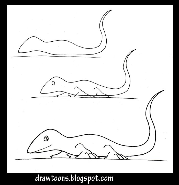 700x720 How To Draw Cartoons How To Draw A Cartoon Lizard How To Draw - Cartoon Lizard Drawing
