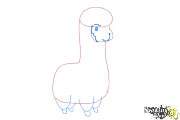 600x400 how to draw a llama for kids - Cartoon Llama Drawing