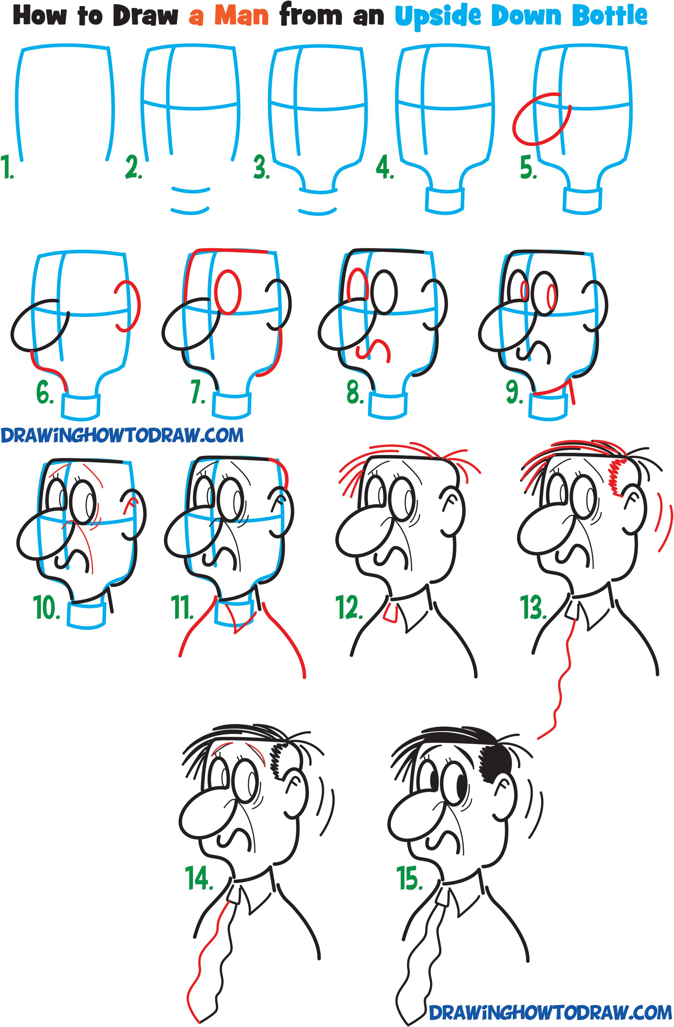 2200x3351 Learn How To Draw Cartoon Men Character's Faces From Household - Cartoon Man Drawing