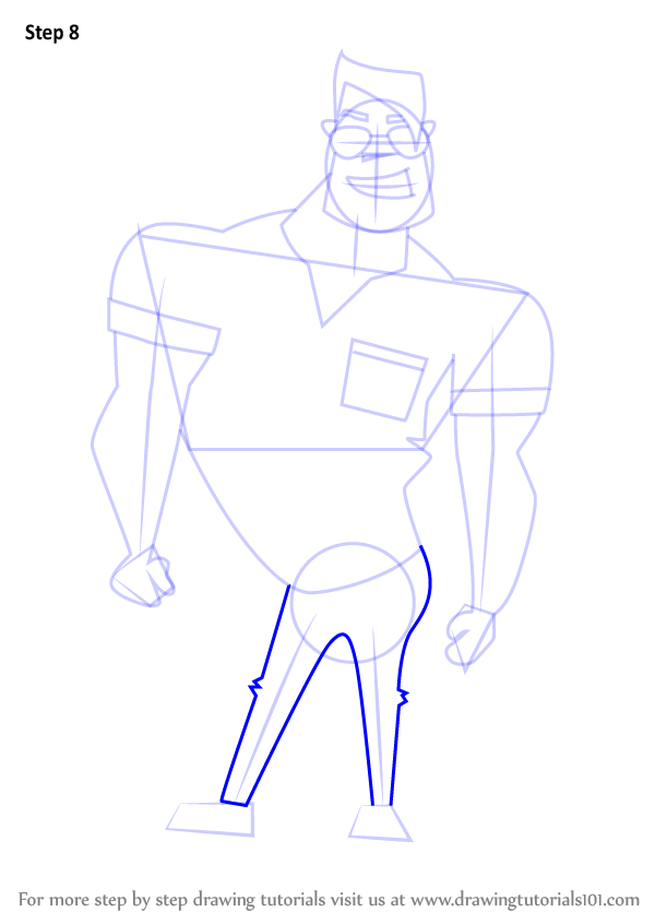 600x846 Step - Cartoon Man Drawing