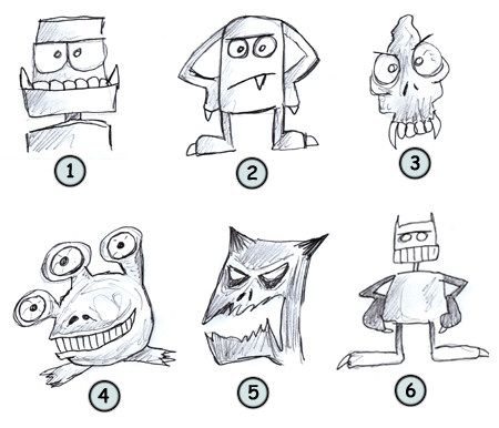 450x386 drawing cartoon monsters in doodling drawings, drawing - Cartoon Monster Drawing