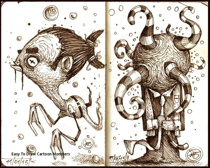 736x587 easy to draw cartoon monsters best cartoon monsters images - Cartoon Monster Drawing