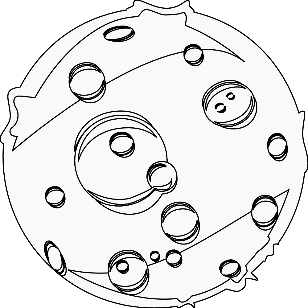 Cartoon Moon Drawing