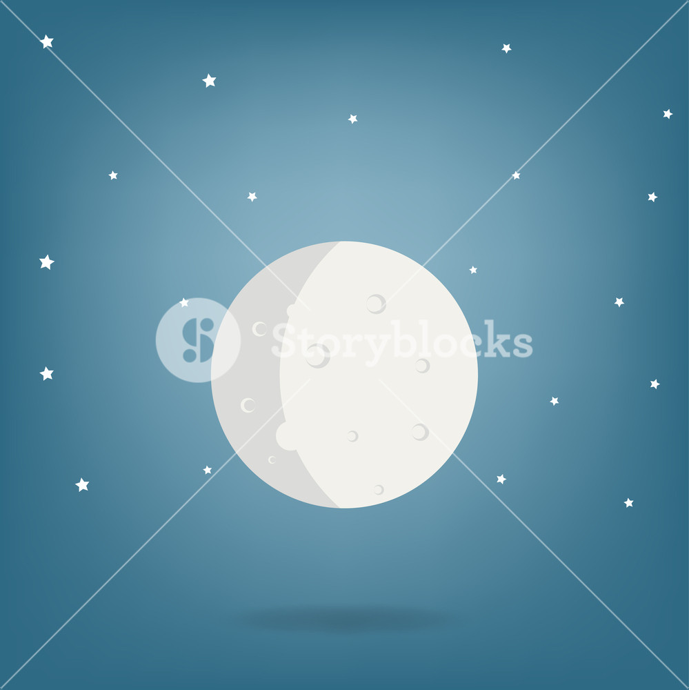 999x1000 Moon Illustration - Cartoon Moon Drawing