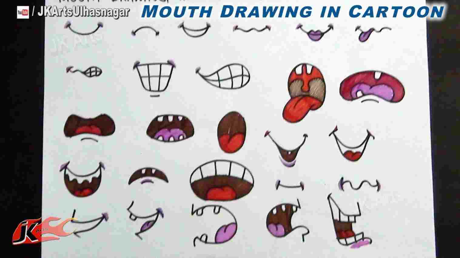 1517x853 Drawing Cartoon To Draw Silly Cartoon Skulls For Halloween Easy - Cartoon Mouth Drawing