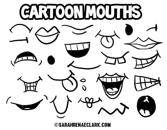 576x450 How To Draw Cartoon Characters - Cartoon Mouth Drawing